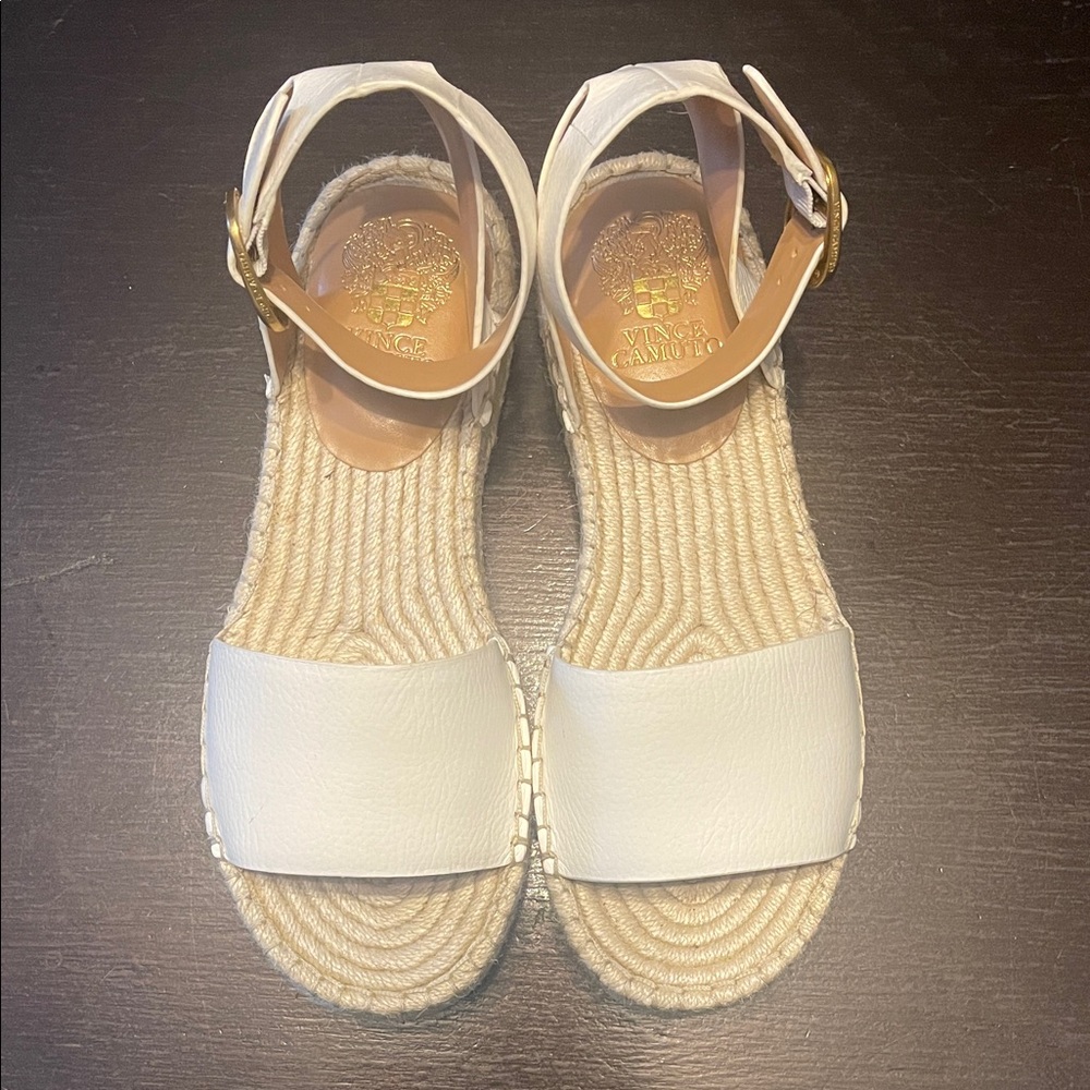 Vince Camuto Cream Espadrille Sandals